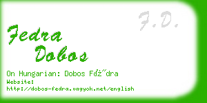 fedra dobos business card